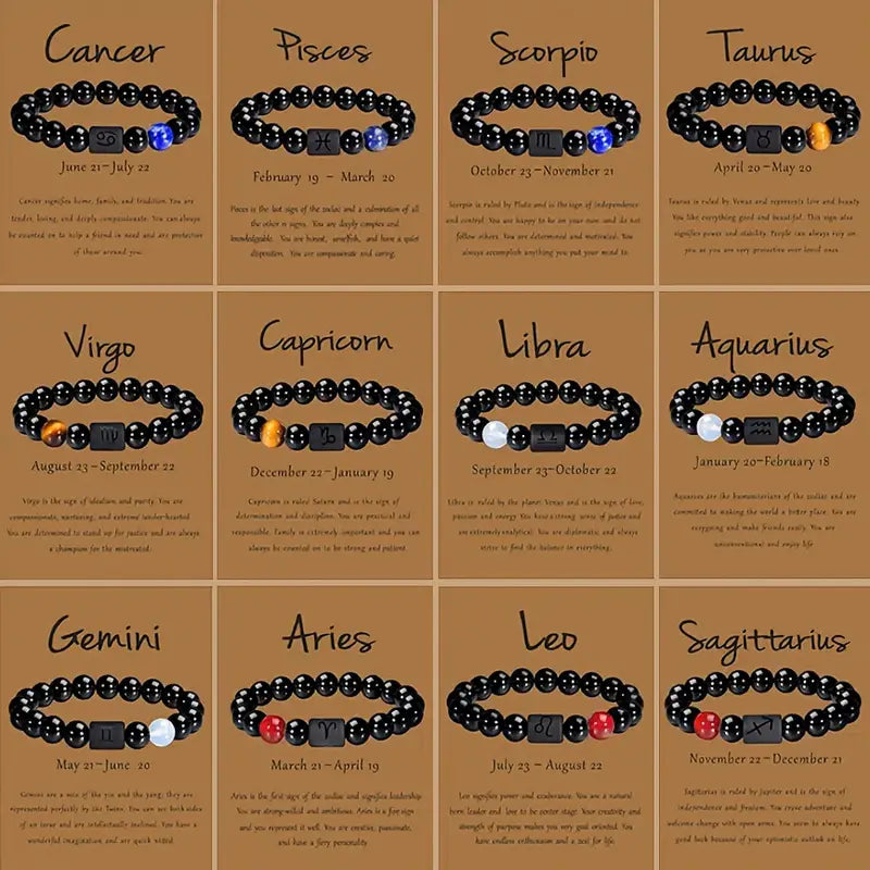 Pulsera de Protección con Signo del Zodiaco